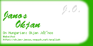 janos okjan business card